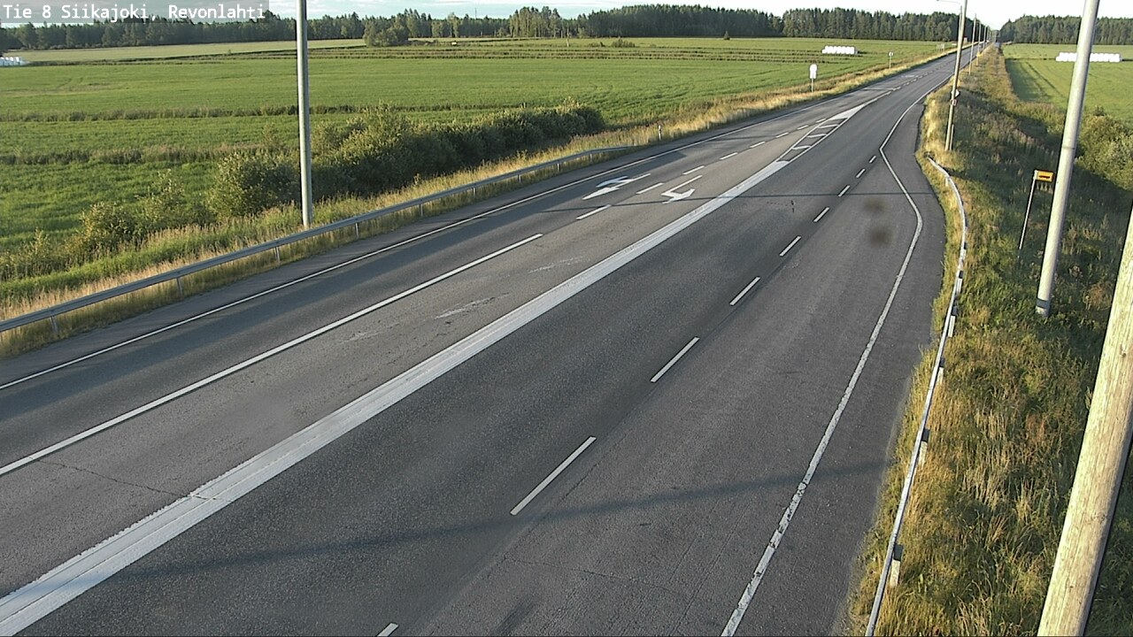 Weather Camera Image Road 8 Siikajoki, Revonlahti, Siikajoki, Pohjois-Pohjanmaa
