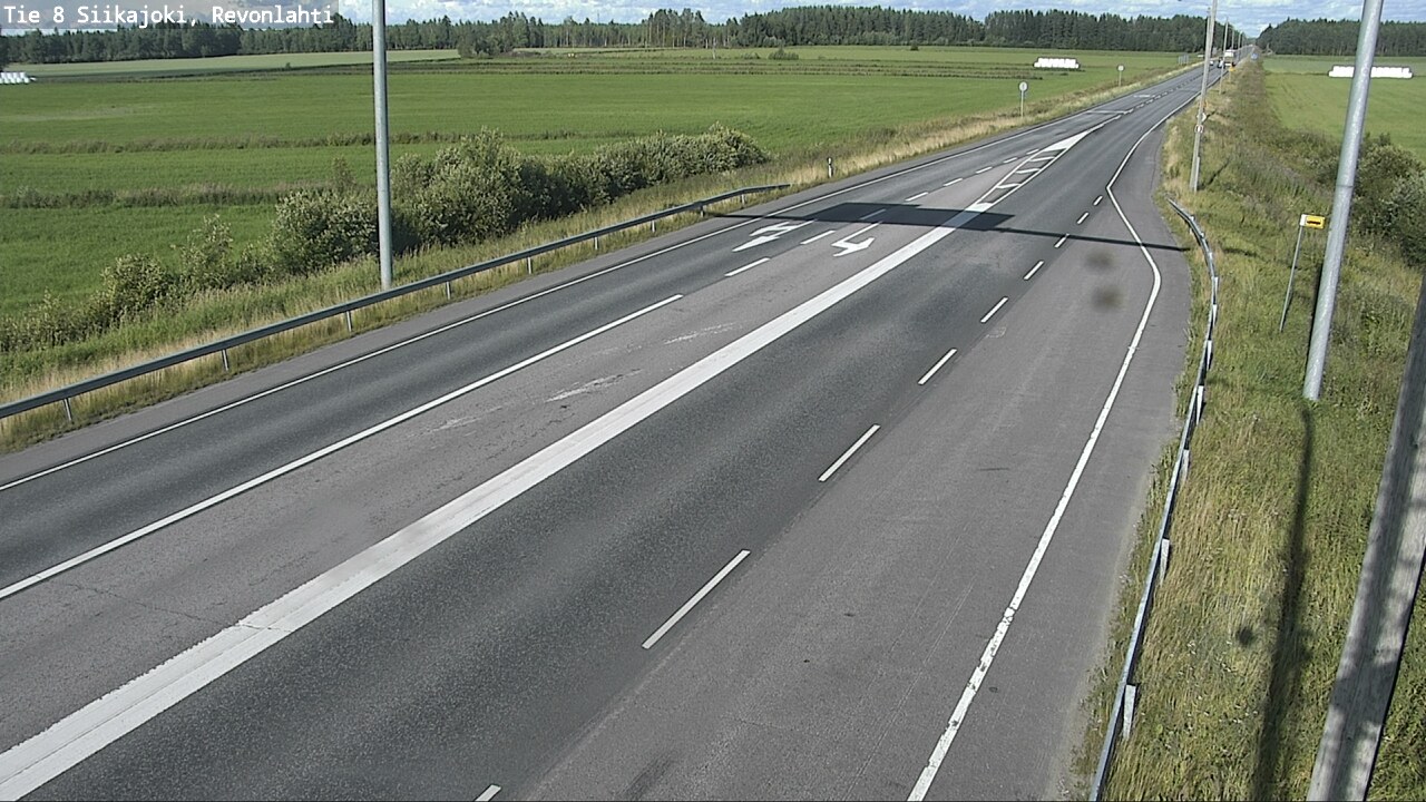 Weather Camera Image Road 8 Siikajoki, Revonlahti, Siikajoki, Pohjois-Pohjanmaa