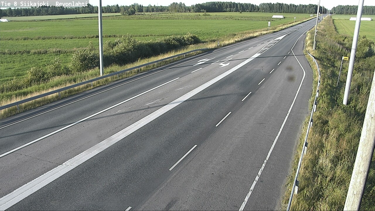 Weather Camera Image Road 8 Siikajoki, Revonlahti, Siikajoki, Pohjois-Pohjanmaa