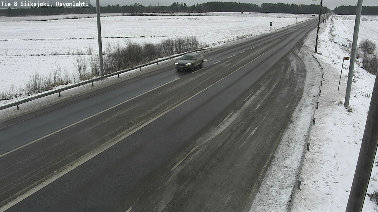 Weather Camera Image Road 8 Siikajoki, Revonlahti, Siikajoki, Pohjois-Pohjanmaa