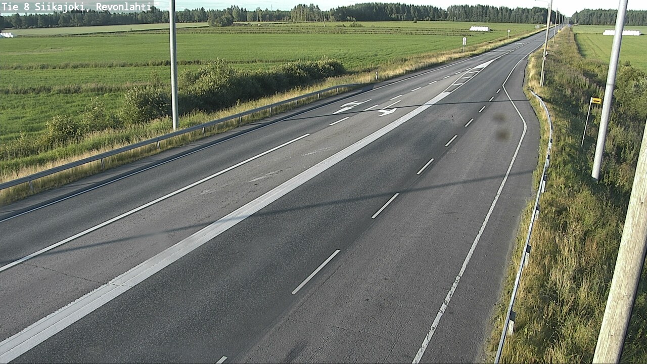 Weather Camera Image Road 8 Siikajoki, Revonlahti, Siikajoki, Pohjois-Pohjanmaa