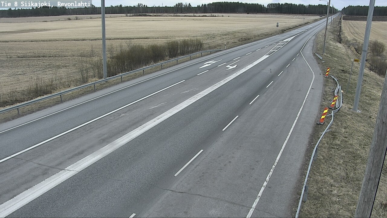 Weather Camera Image Road 8 Siikajoki, Revonlahti, Siikajoki, Pohjois-Pohjanmaa