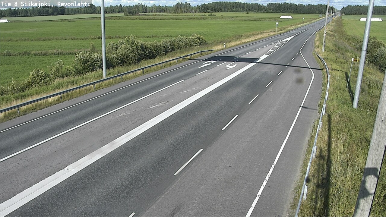 Weather Camera Image Road 8 Siikajoki, Revonlahti, Siikajoki, Pohjois-Pohjanmaa
