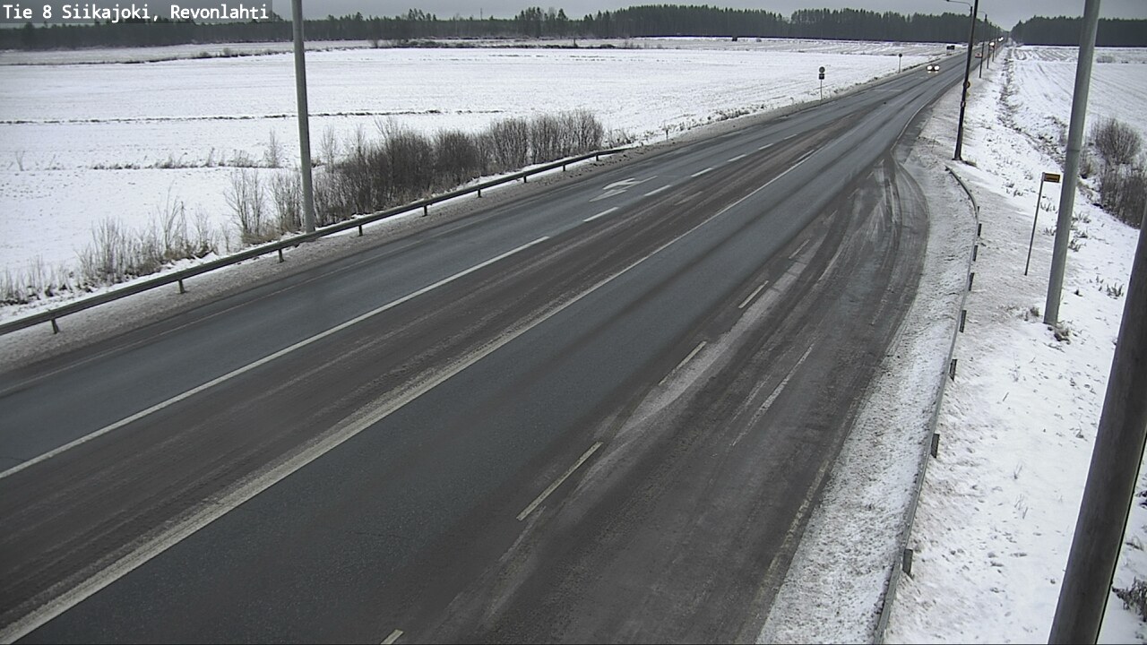 Weather Camera Image Road 8 Siikajoki, Revonlahti, Siikajoki, Pohjois-Pohjanmaa