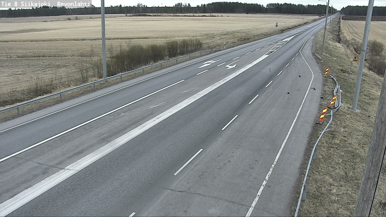 Weather Camera Image Road 8 Siikajoki, Revonlahti, Siikajoki, Pohjois-Pohjanmaa