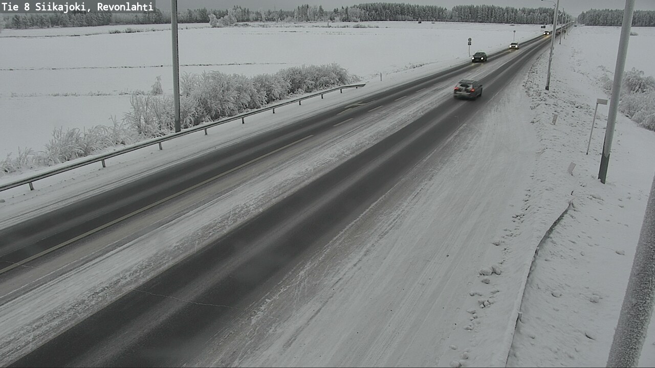 Weather Camera Image Road 8 Siikajoki, Revonlahti, Siikajoki, Pohjois-Pohjanmaa
