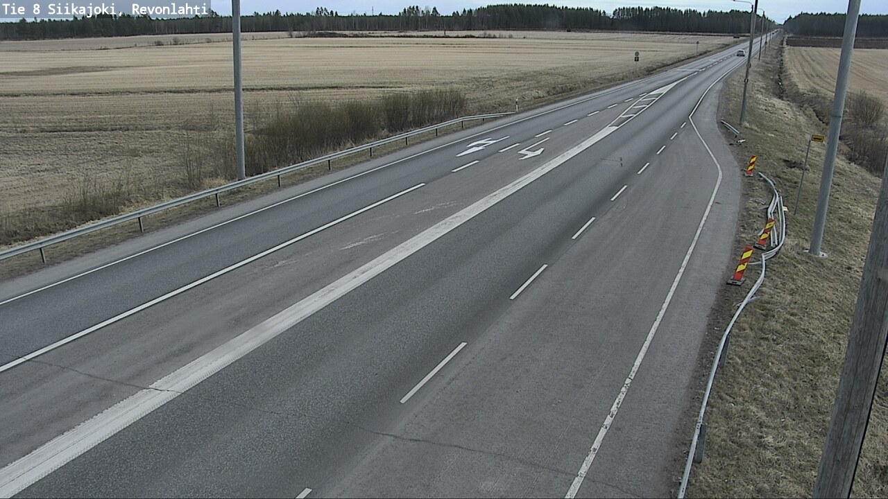 Weather Camera Image Road 8 Siikajoki, Revonlahti, Siikajoki, Pohjois-Pohjanmaa