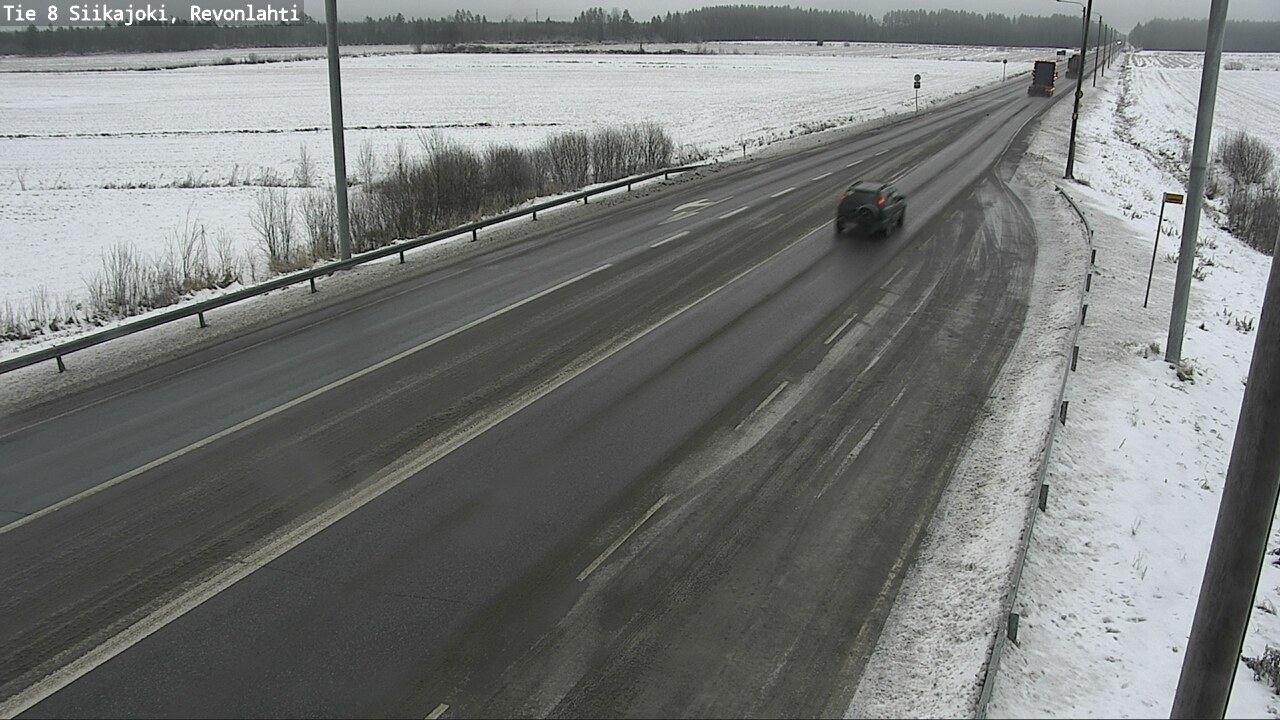 Weather Camera Image Road 8 Siikajoki, Revonlahti, Siikajoki, Pohjois-Pohjanmaa