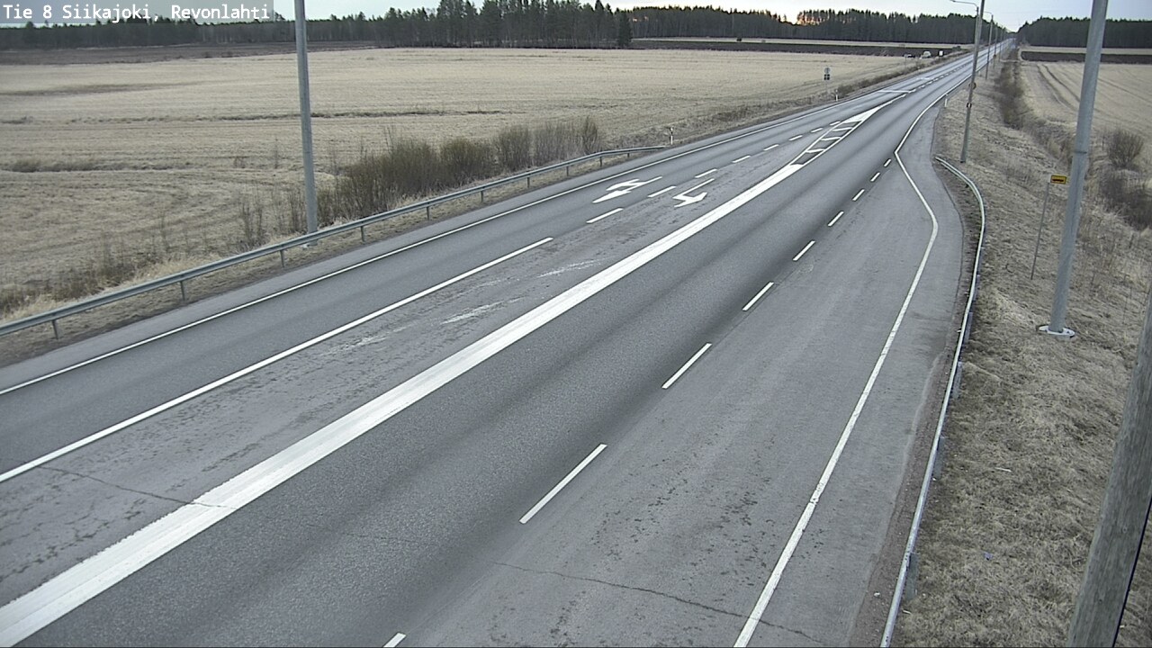 Weather Camera Image Road 8 Siikajoki, Revonlahti, Siikajoki, Pohjois-Pohjanmaa