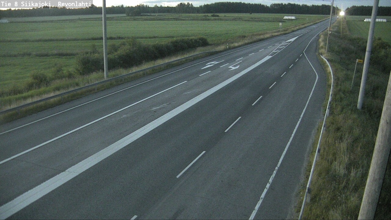 Weather Camera Image Road 8 Siikajoki, Revonlahti, Siikajoki, Pohjois-Pohjanmaa