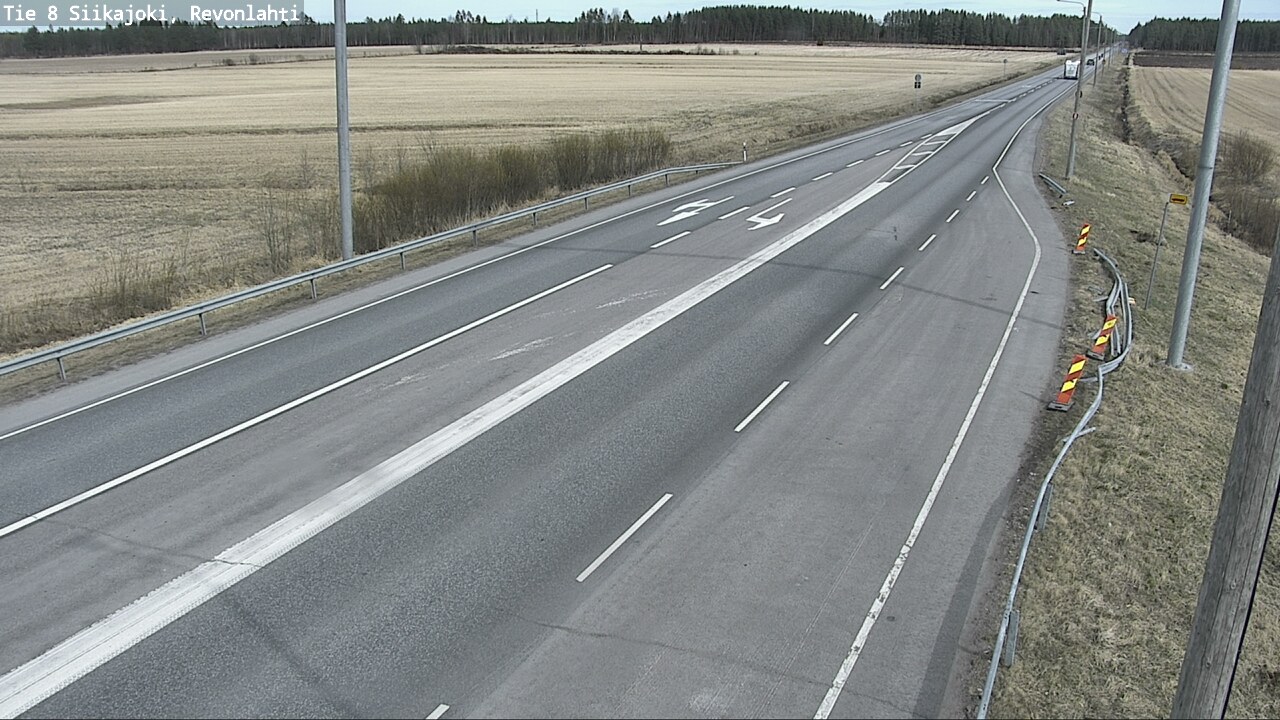 Weather Camera Image Road 8 Siikajoki, Revonlahti, Siikajoki, Pohjois-Pohjanmaa