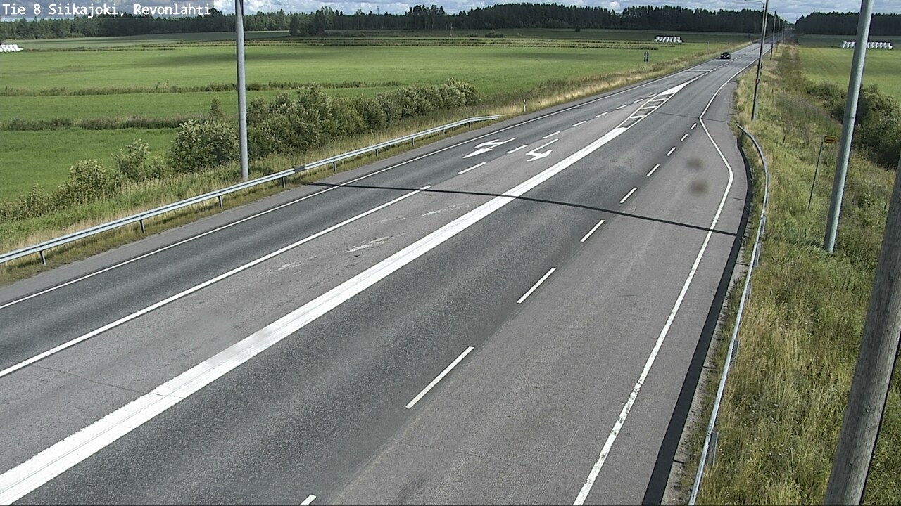 Weather Camera Image Road 8 Siikajoki, Revonlahti, Siikajoki, Pohjois-Pohjanmaa