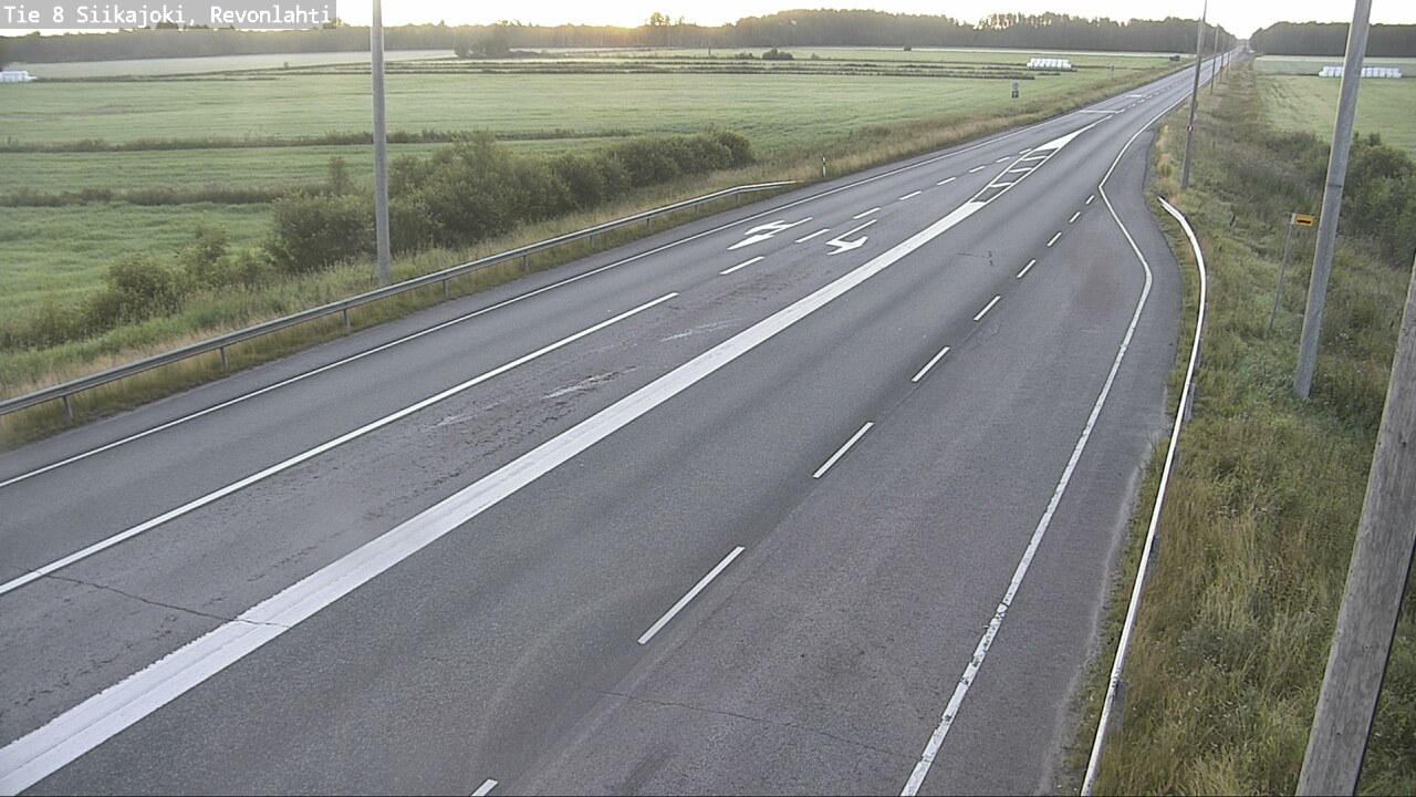 Weather Camera Image Road 8 Siikajoki, Revonlahti, Siikajoki, Pohjois-Pohjanmaa
