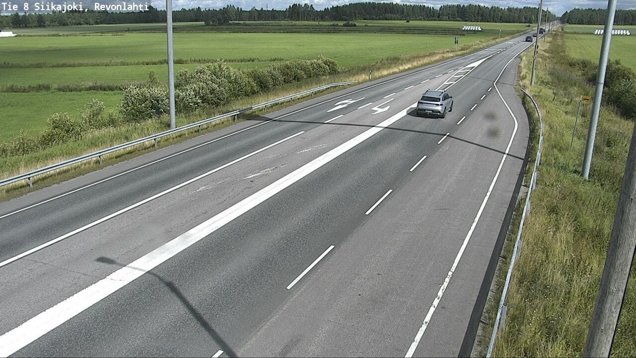 Weather Camera Image Road 8 Siikajoki, Revonlahti, Siikajoki, Pohjois-Pohjanmaa