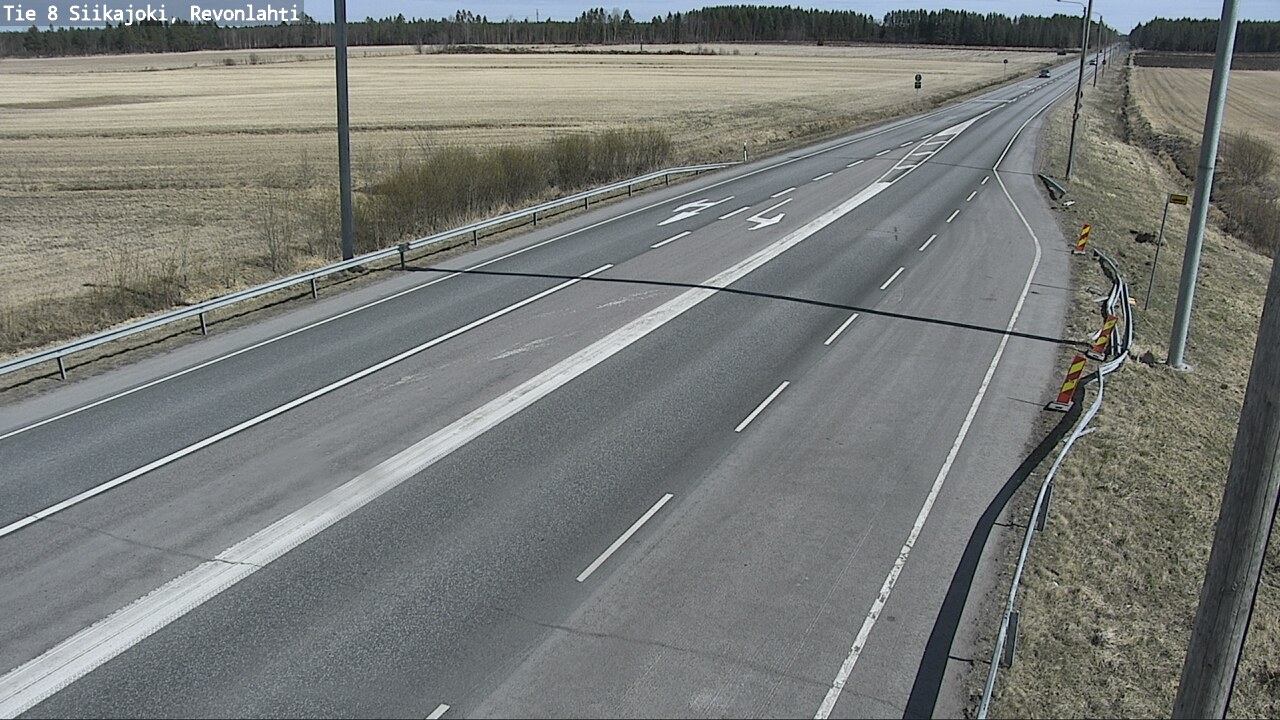 Weather Camera Image Road 8 Siikajoki, Revonlahti, Siikajoki, Pohjois-Pohjanmaa