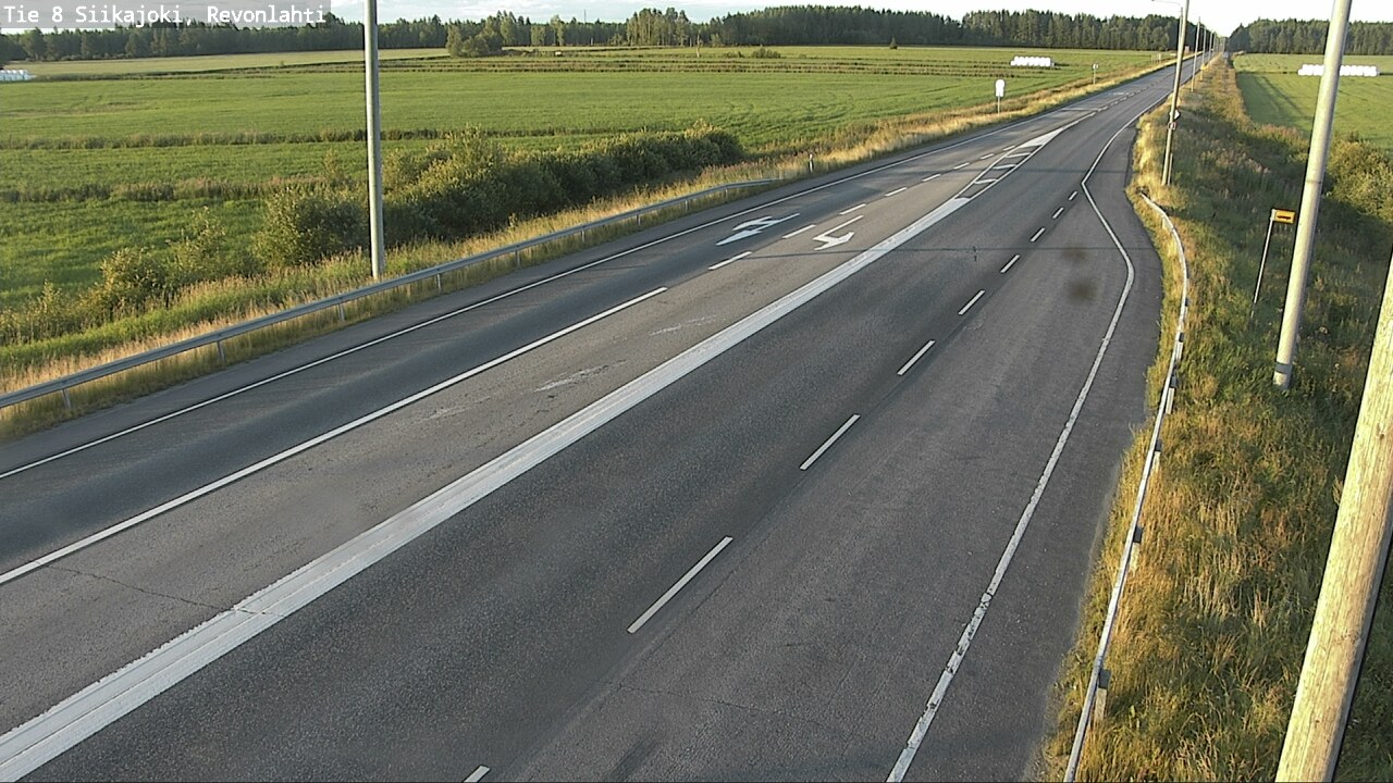 Weather Camera Image Road 8 Siikajoki, Revonlahti, Siikajoki, Pohjois-Pohjanmaa
