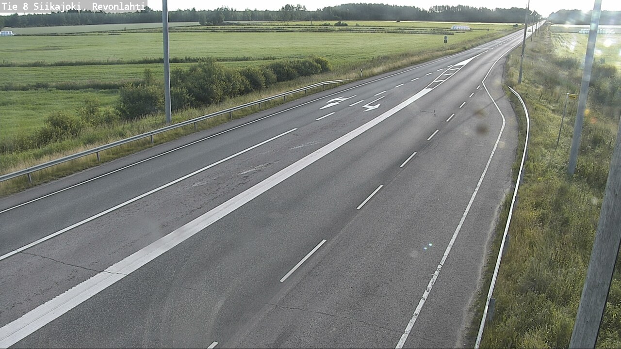 Weather Camera Image Road 8 Siikajoki, Revonlahti, Siikajoki, Pohjois-Pohjanmaa