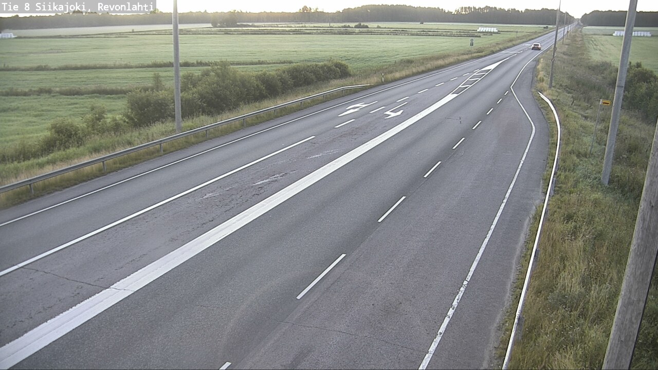 Weather Camera Image Road 8 Siikajoki, Revonlahti, Siikajoki, Pohjois-Pohjanmaa
