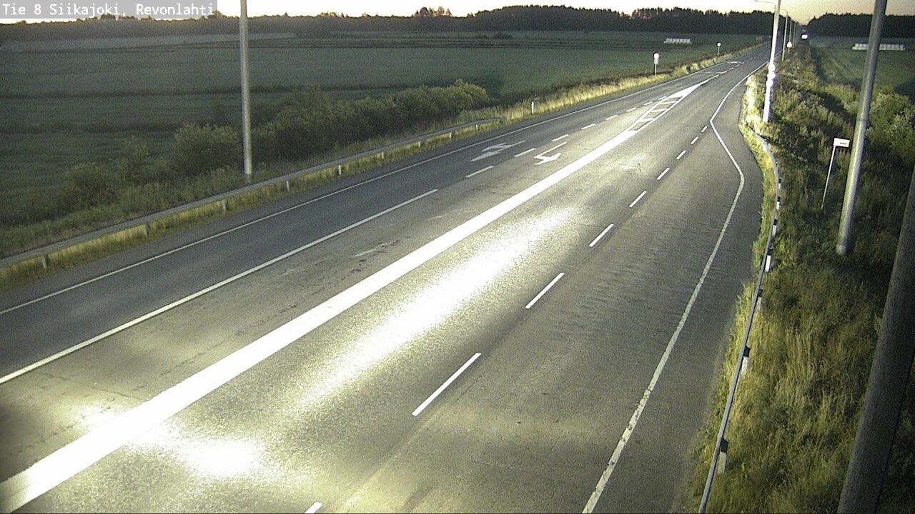 Weather Camera Image Road 8 Siikajoki, Revonlahti, Siikajoki, Pohjois-Pohjanmaa