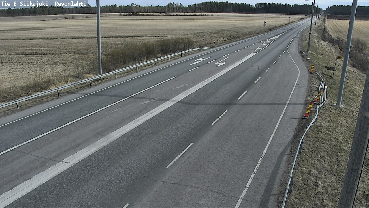 Weather Camera Image Road 8 Siikajoki, Revonlahti, Siikajoki, Pohjois-Pohjanmaa