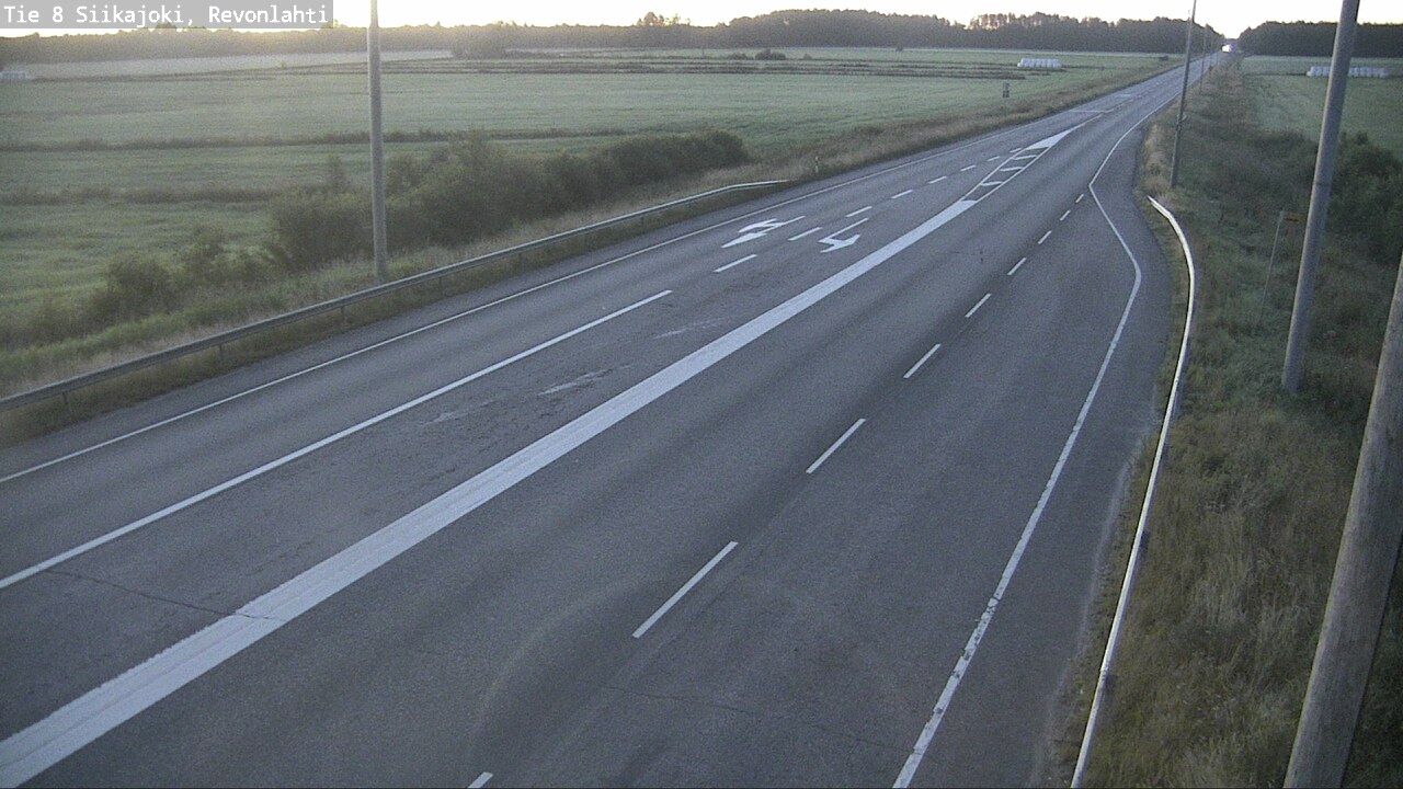 Weather Camera Image Road 8 Siikajoki, Revonlahti, Siikajoki, Pohjois-Pohjanmaa