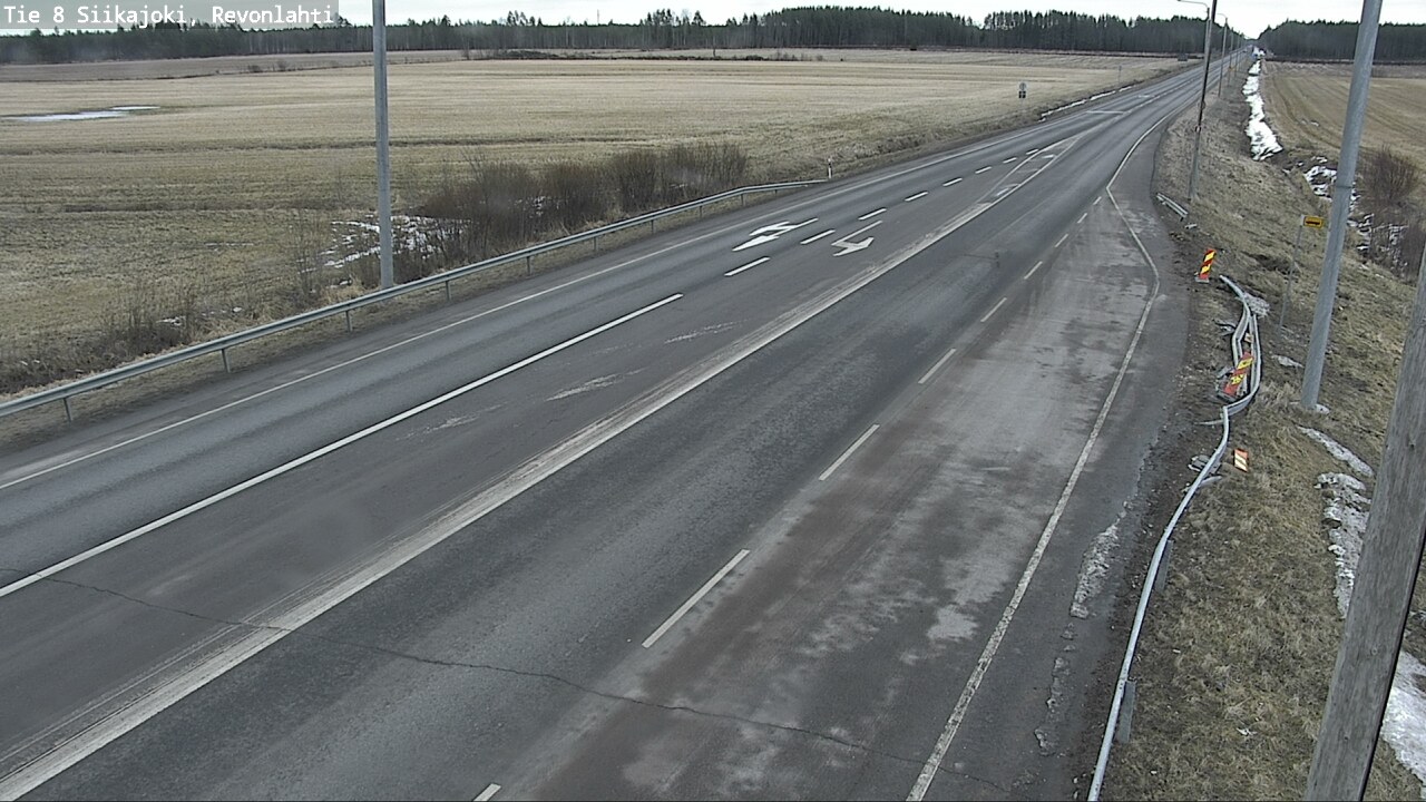 Weather Camera Image Road 8 Siikajoki, Revonlahti, Siikajoki, Pohjois-Pohjanmaa