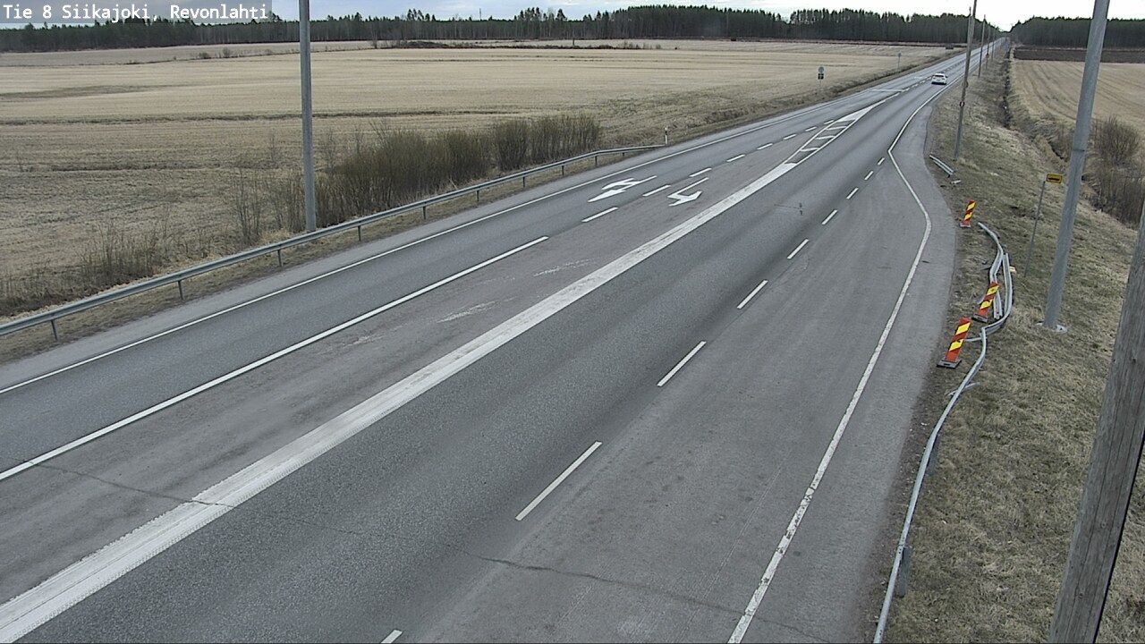 Weather Camera Image Road 8 Siikajoki, Revonlahti, Siikajoki, Pohjois-Pohjanmaa