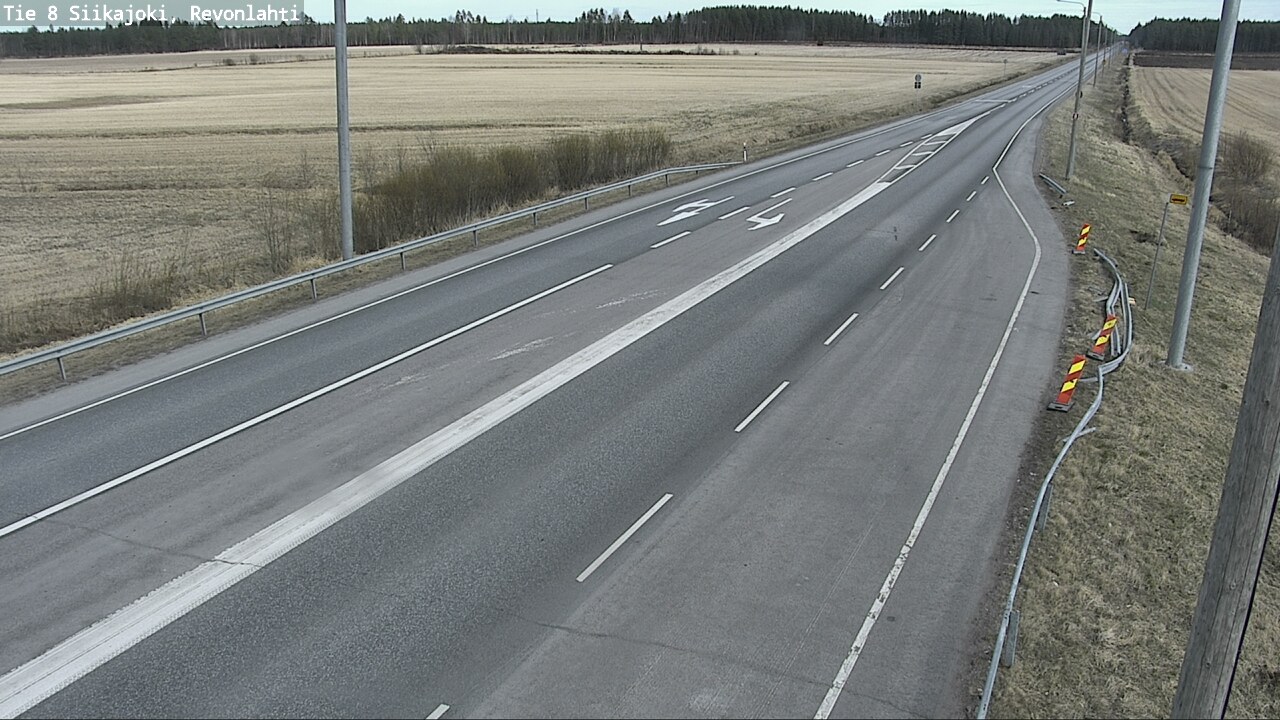 Weather Camera Image Road 8 Siikajoki, Revonlahti, Siikajoki, Pohjois-Pohjanmaa