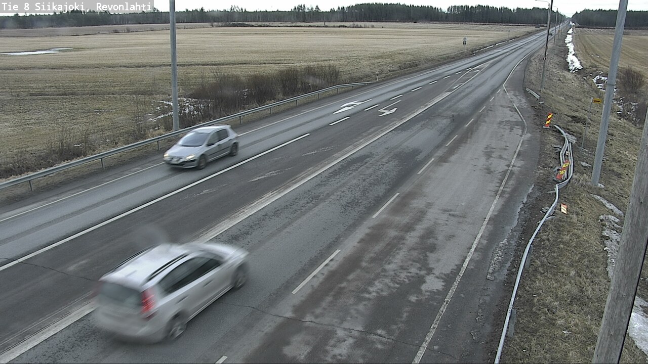 Weather Camera Image Road 8 Siikajoki, Revonlahti, Siikajoki, Pohjois-Pohjanmaa