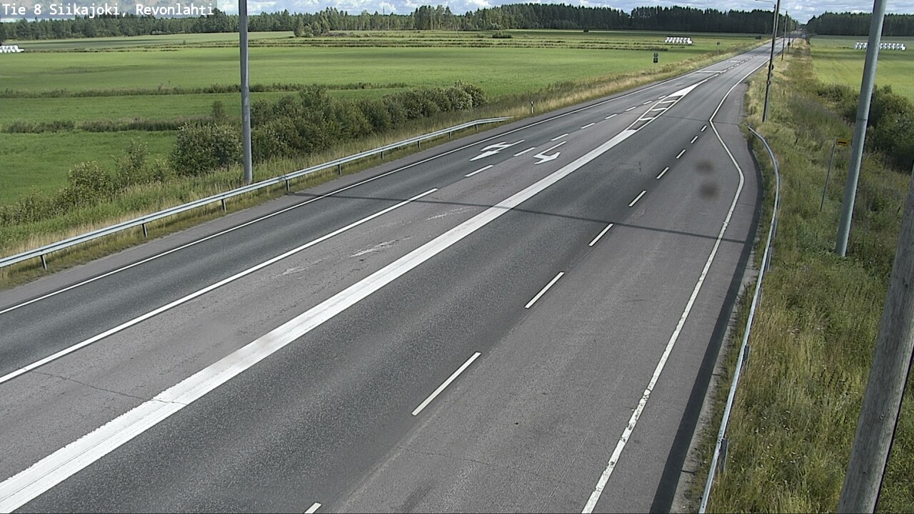 Weather Camera Image Road 8 Siikajoki, Revonlahti, Siikajoki, Pohjois-Pohjanmaa