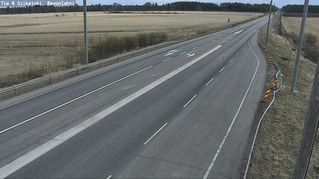 Weather Camera Image Road 8 Siikajoki, Revonlahti, Siikajoki, Pohjois-Pohjanmaa