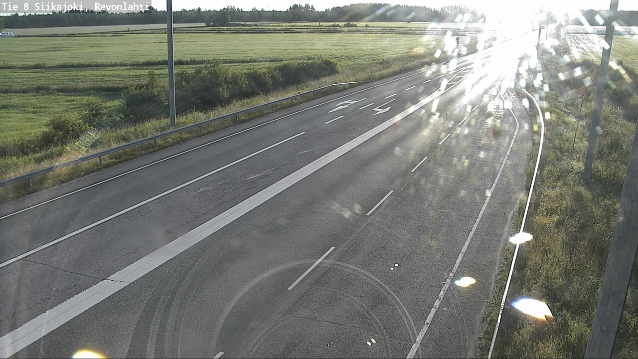 Weather Camera Image Road 8 Siikajoki, Revonlahti, Siikajoki, Pohjois-Pohjanmaa