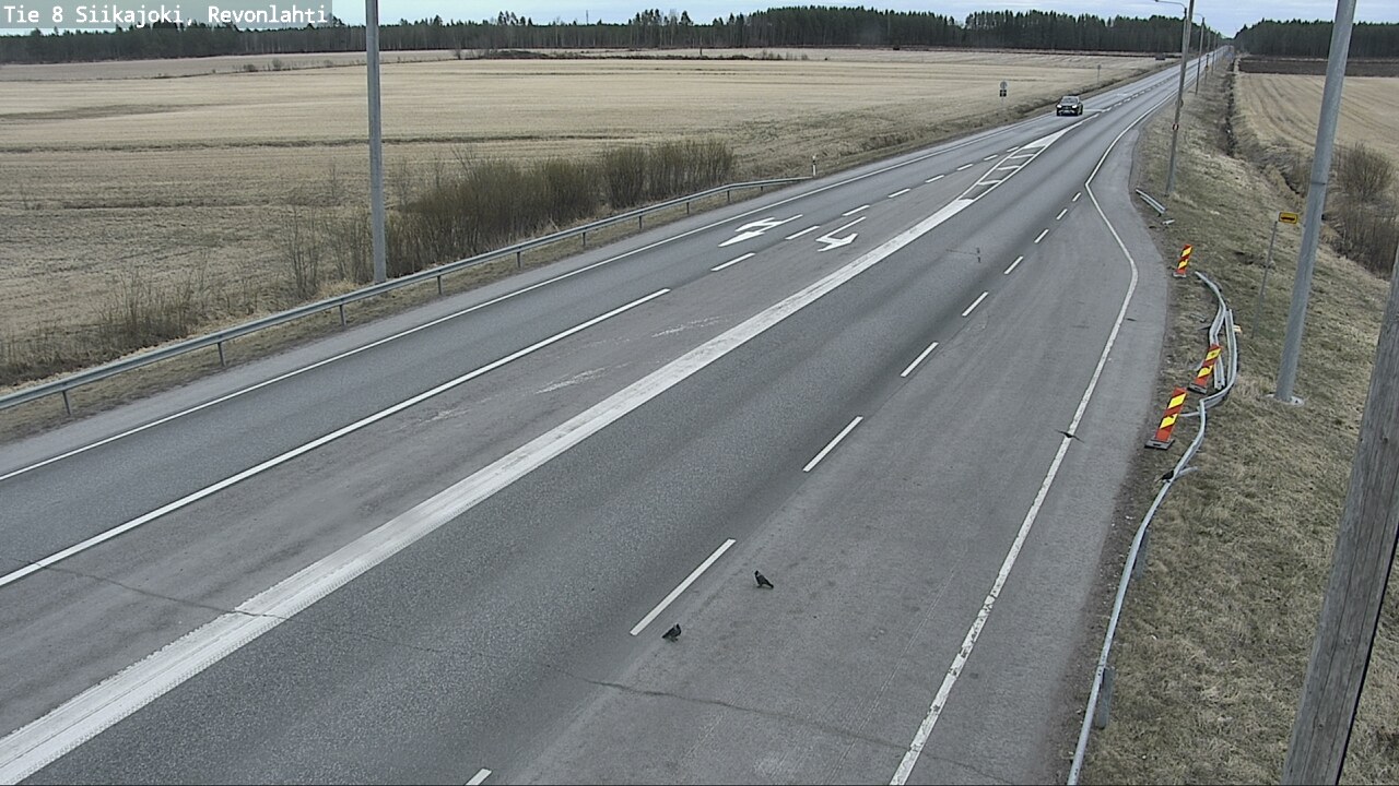 Weather Camera Image Road 8 Siikajoki, Revonlahti, Siikajoki, Pohjois-Pohjanmaa