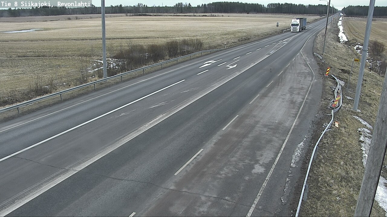 Weather Camera Image Road 8 Siikajoki, Revonlahti, Siikajoki, Pohjois-Pohjanmaa