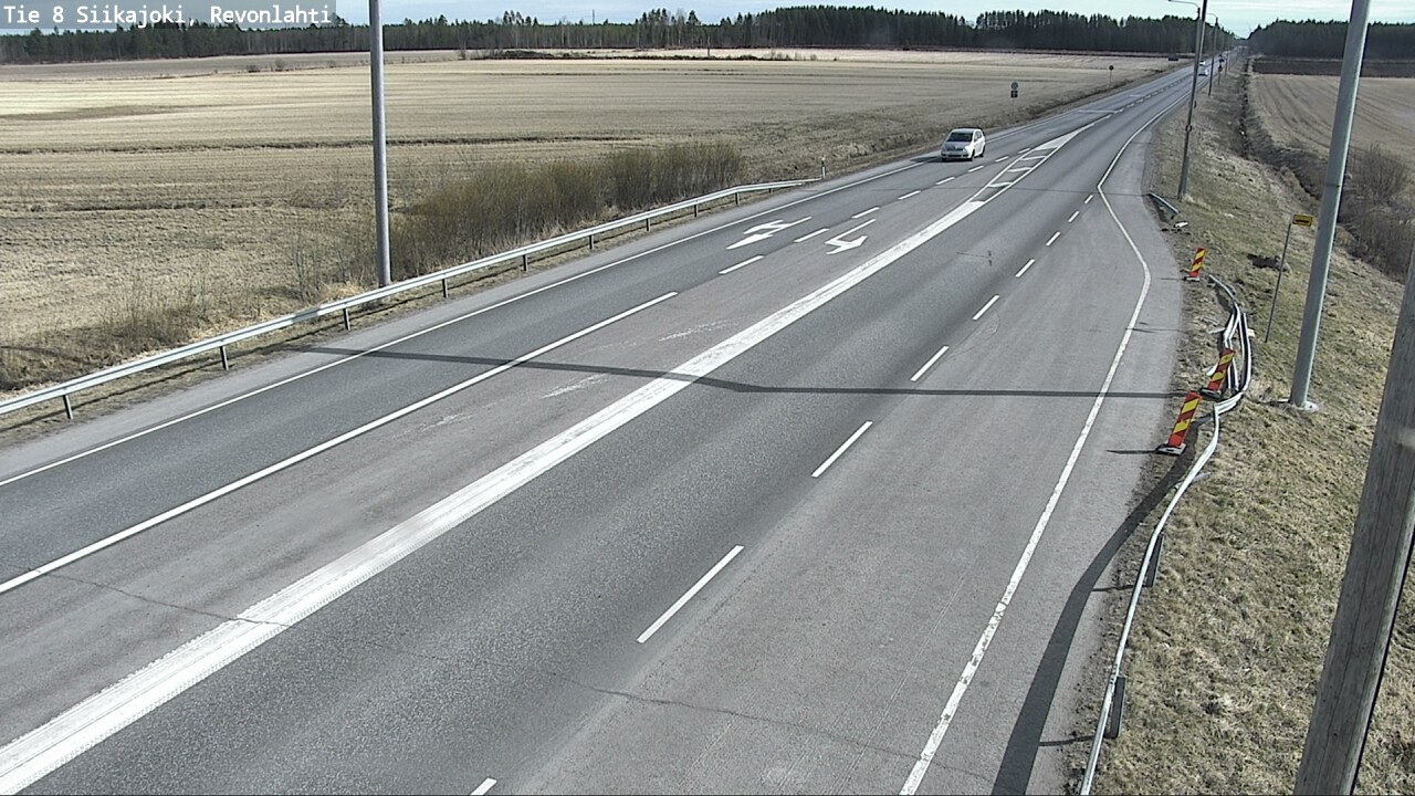 Weather Camera Image Road 8 Siikajoki, Revonlahti, Siikajoki, Pohjois-Pohjanmaa