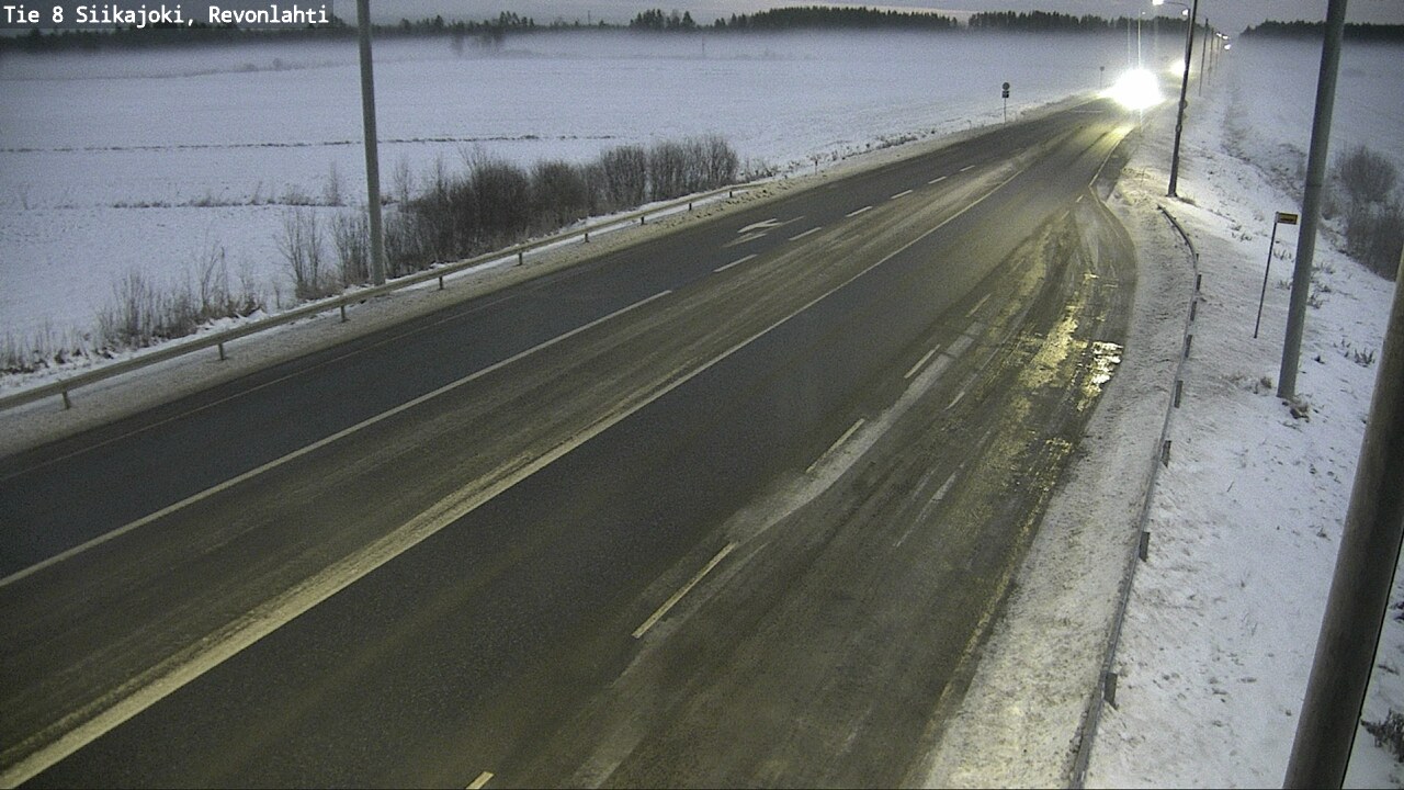 Weather Camera Image Road 8 Siikajoki, Revonlahti, Siikajoki, Pohjois-Pohjanmaa