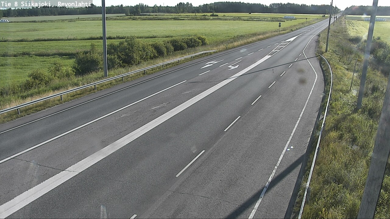 Weather Camera Image Road 8 Siikajoki, Revonlahti, Siikajoki, Pohjois-Pohjanmaa