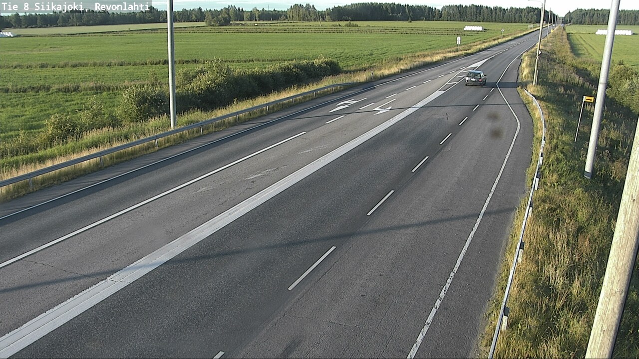 Weather Camera Image Road 8 Siikajoki, Revonlahti, Siikajoki, Pohjois-Pohjanmaa