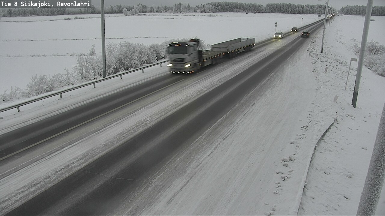 Weather Camera Image Road 8 Siikajoki, Revonlahti, Siikajoki, Pohjois-Pohjanmaa