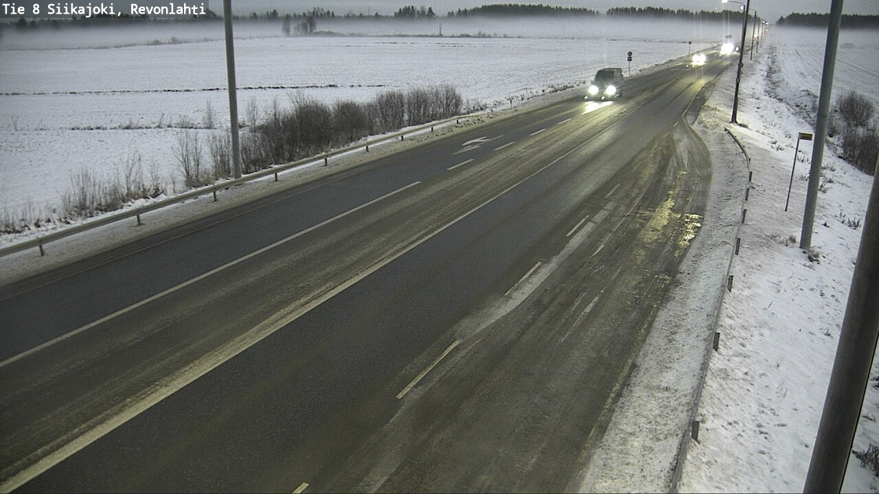 Weather Camera Image Road 8 Siikajoki, Revonlahti, Siikajoki, Pohjois-Pohjanmaa