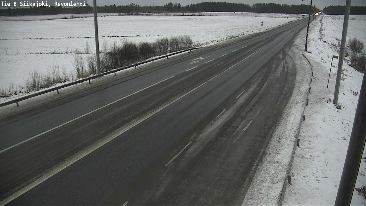 Weather Camera Image Road 8 Siikajoki, Revonlahti, Siikajoki, Pohjois-Pohjanmaa