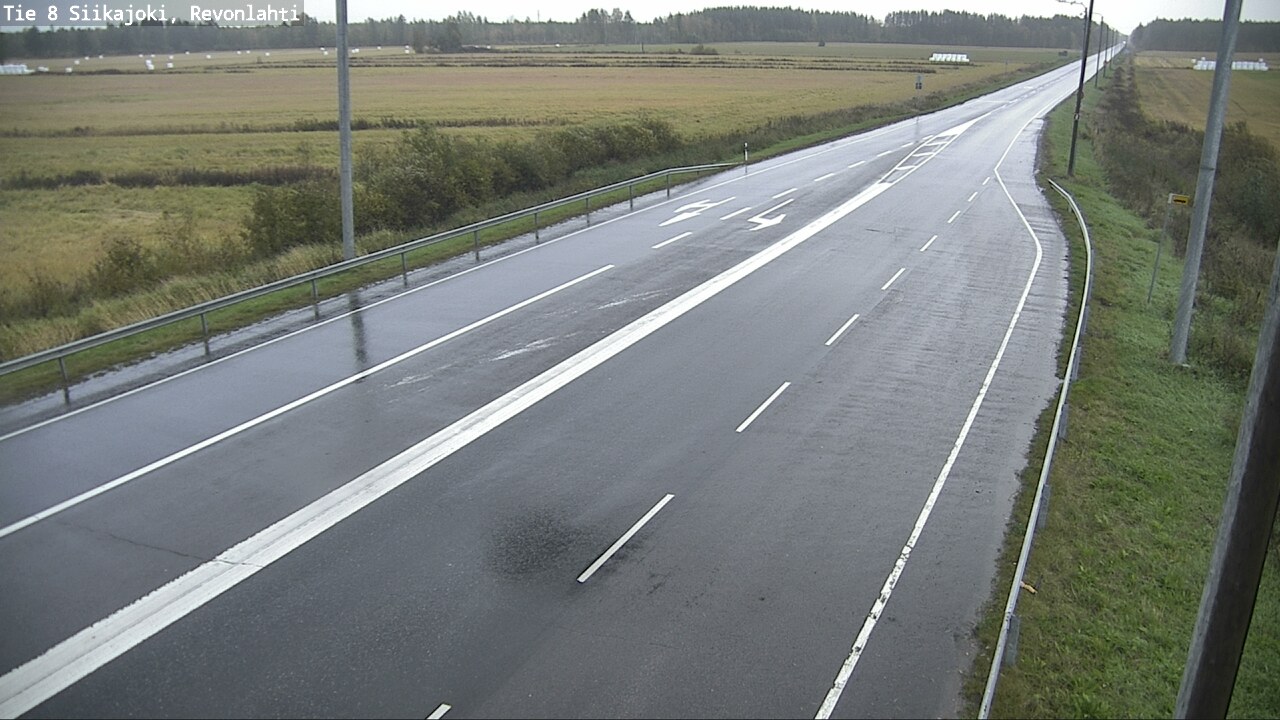 Weather Camera Image Road 8 Siikajoki, Revonlahti, Siikajoki, Pohjois-Pohjanmaa