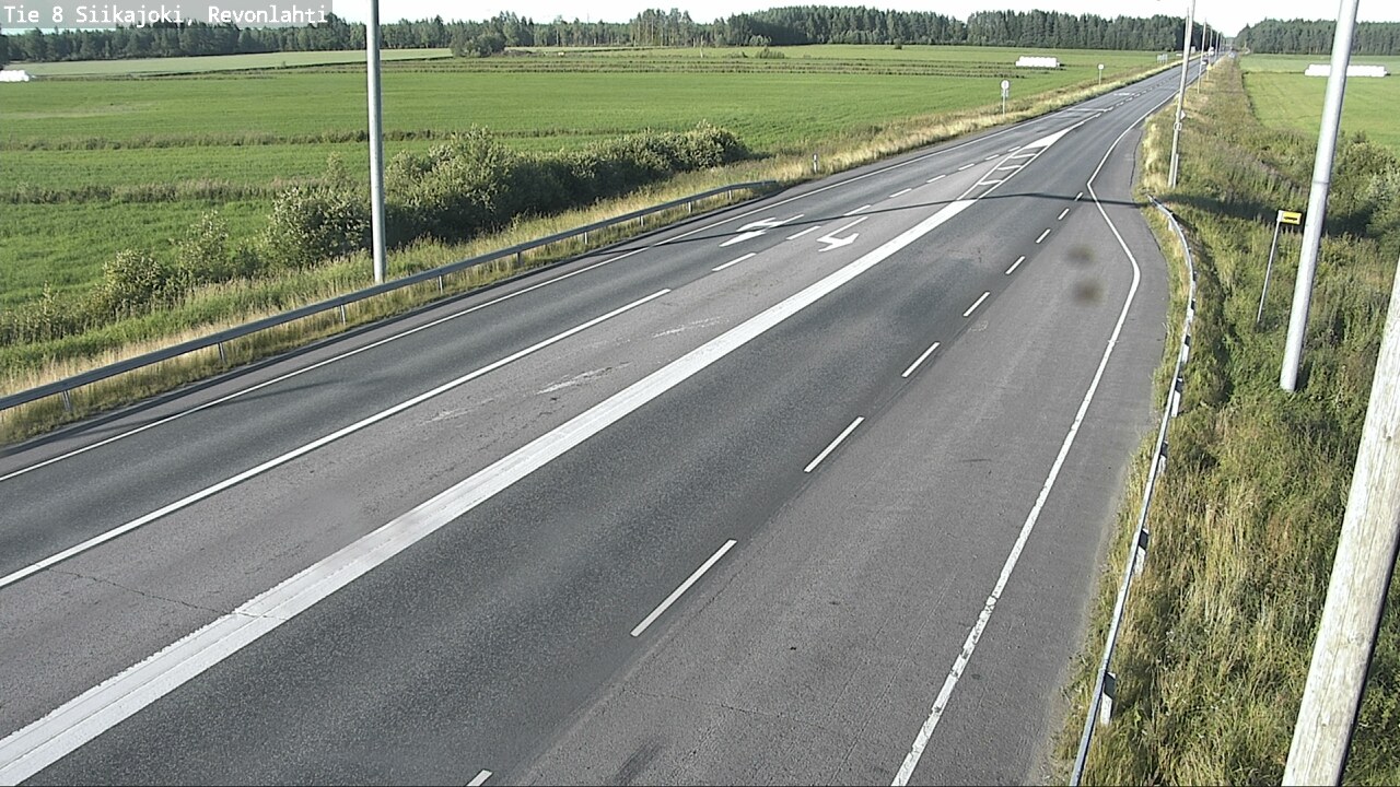 Weather Camera Image Road 8 Siikajoki, Revonlahti, Siikajoki, Pohjois-Pohjanmaa