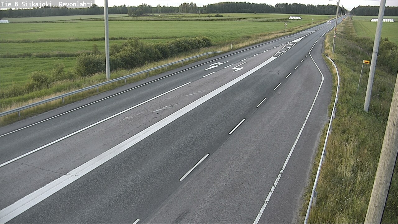 Weather Camera Image Road 8 Siikajoki, Revonlahti, Siikajoki, Pohjois-Pohjanmaa