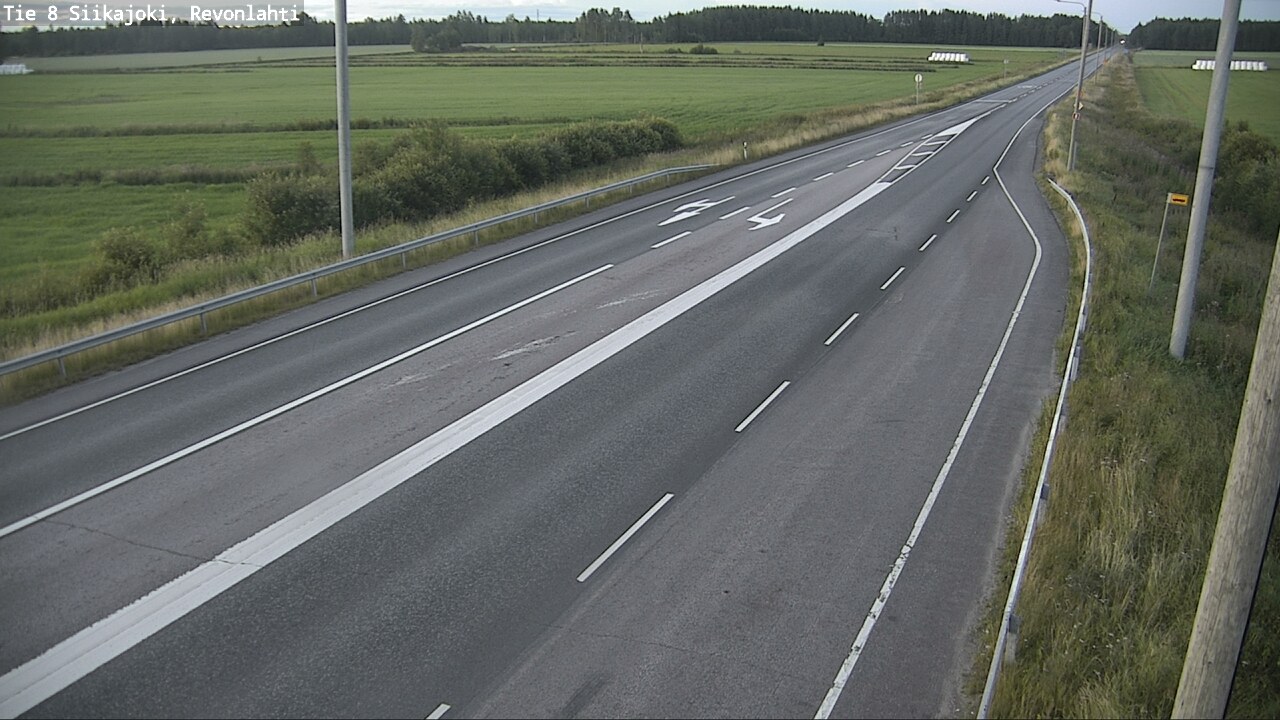 Weather Camera Image Road 8 Siikajoki, Revonlahti, Siikajoki, Pohjois-Pohjanmaa