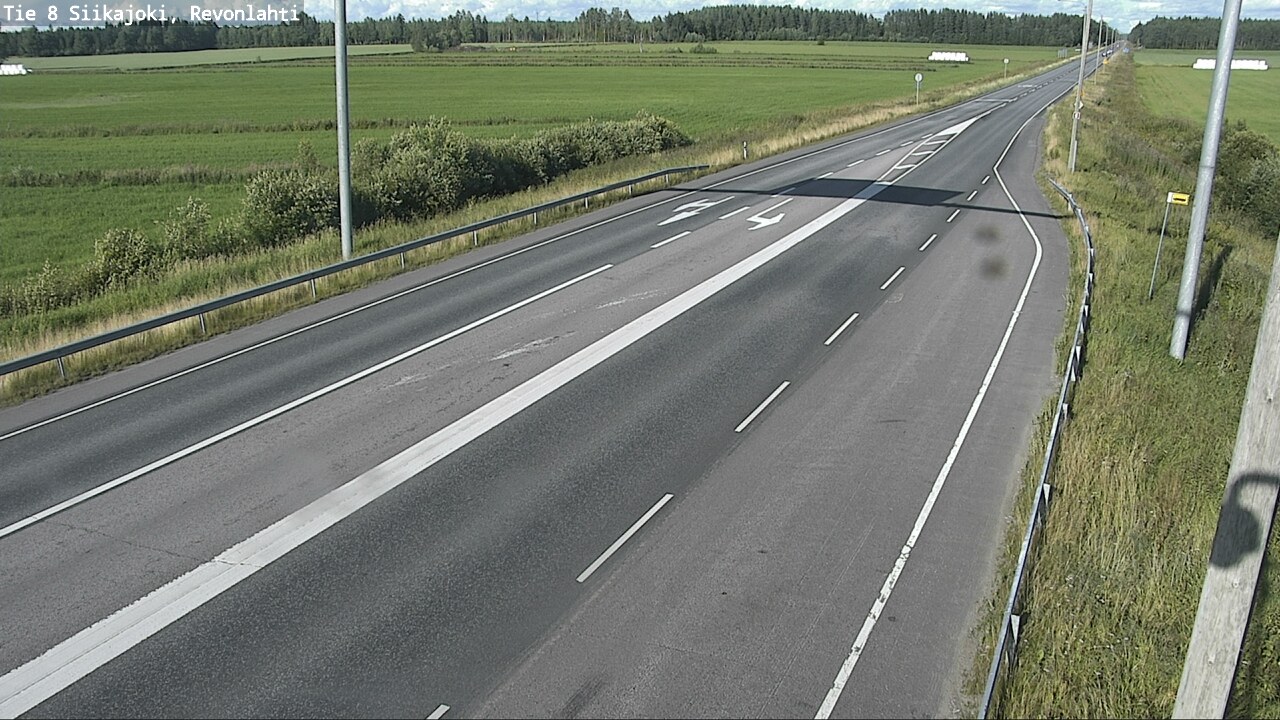 Weather Camera Image Road 8 Siikajoki, Revonlahti, Siikajoki, Pohjois-Pohjanmaa