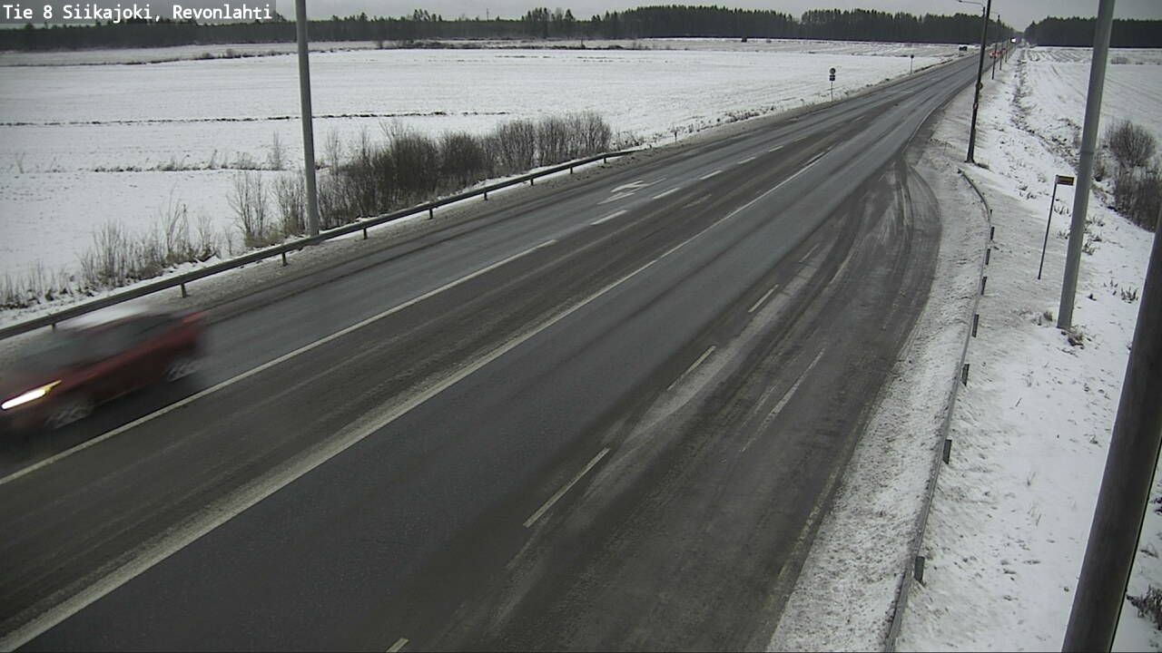 Weather Camera Image Road 8 Siikajoki, Revonlahti, Siikajoki, Pohjois-Pohjanmaa