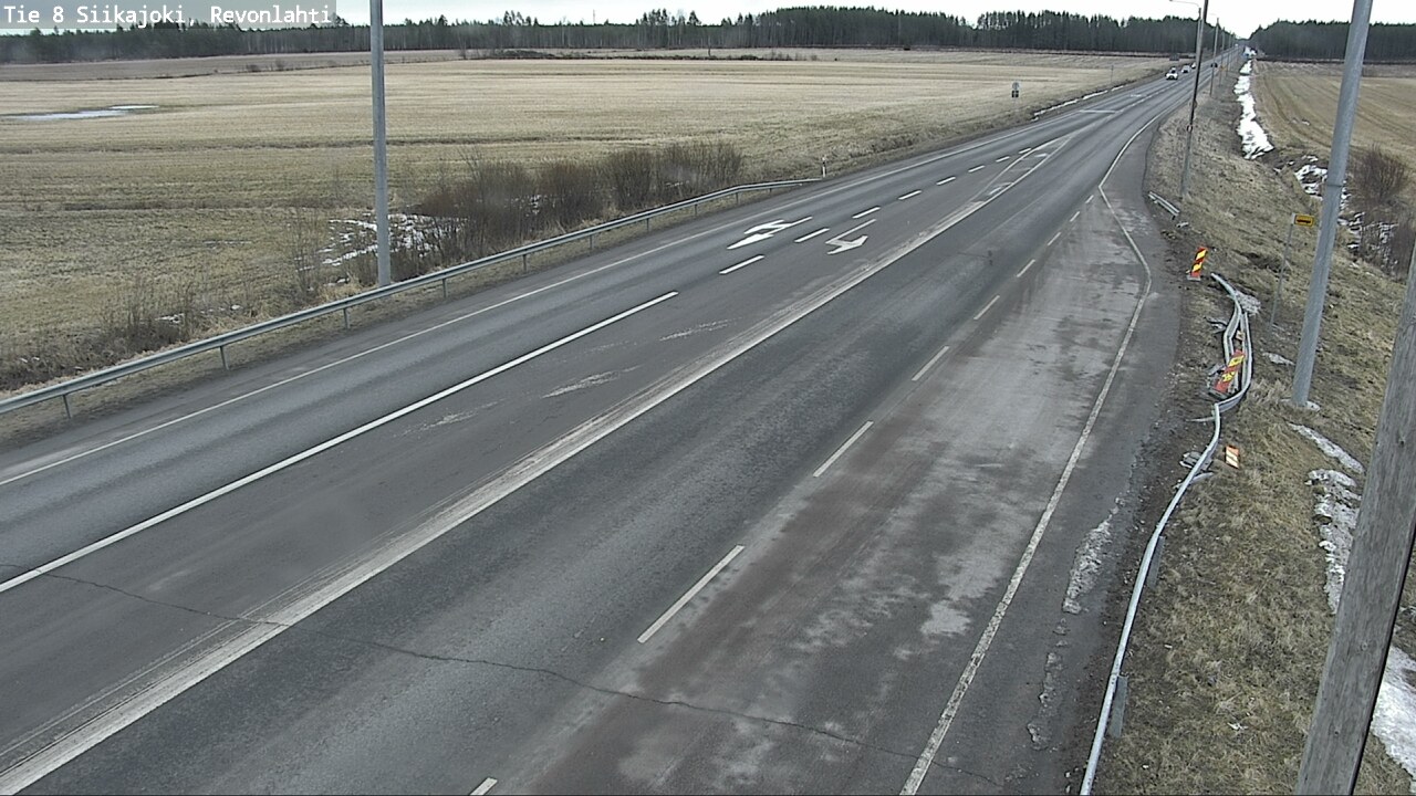 Weather Camera Image Road 8 Siikajoki, Revonlahti, Siikajoki, Pohjois-Pohjanmaa
