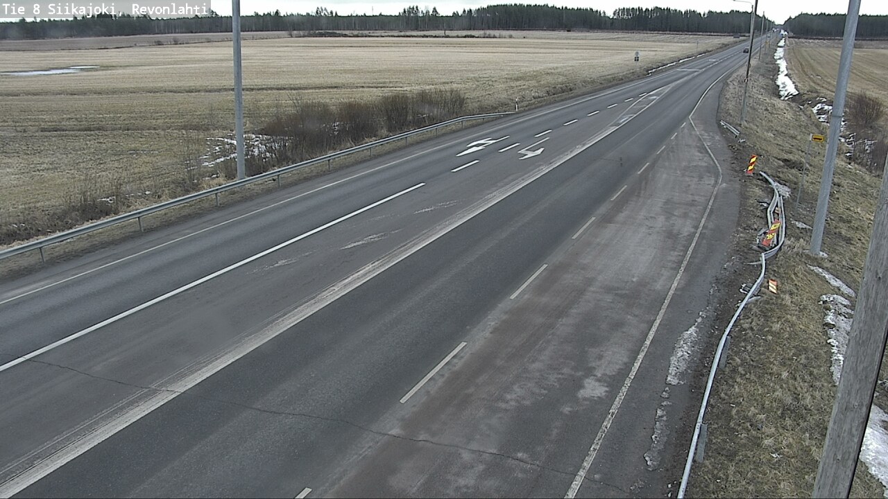 Weather Camera Image Road 8 Siikajoki, Revonlahti, Siikajoki, Pohjois-Pohjanmaa