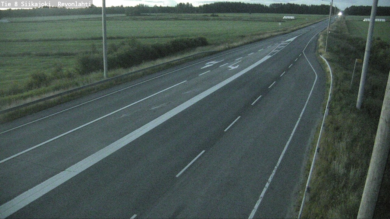 Weather Camera Image Road 8 Siikajoki, Revonlahti, Siikajoki, Pohjois-Pohjanmaa